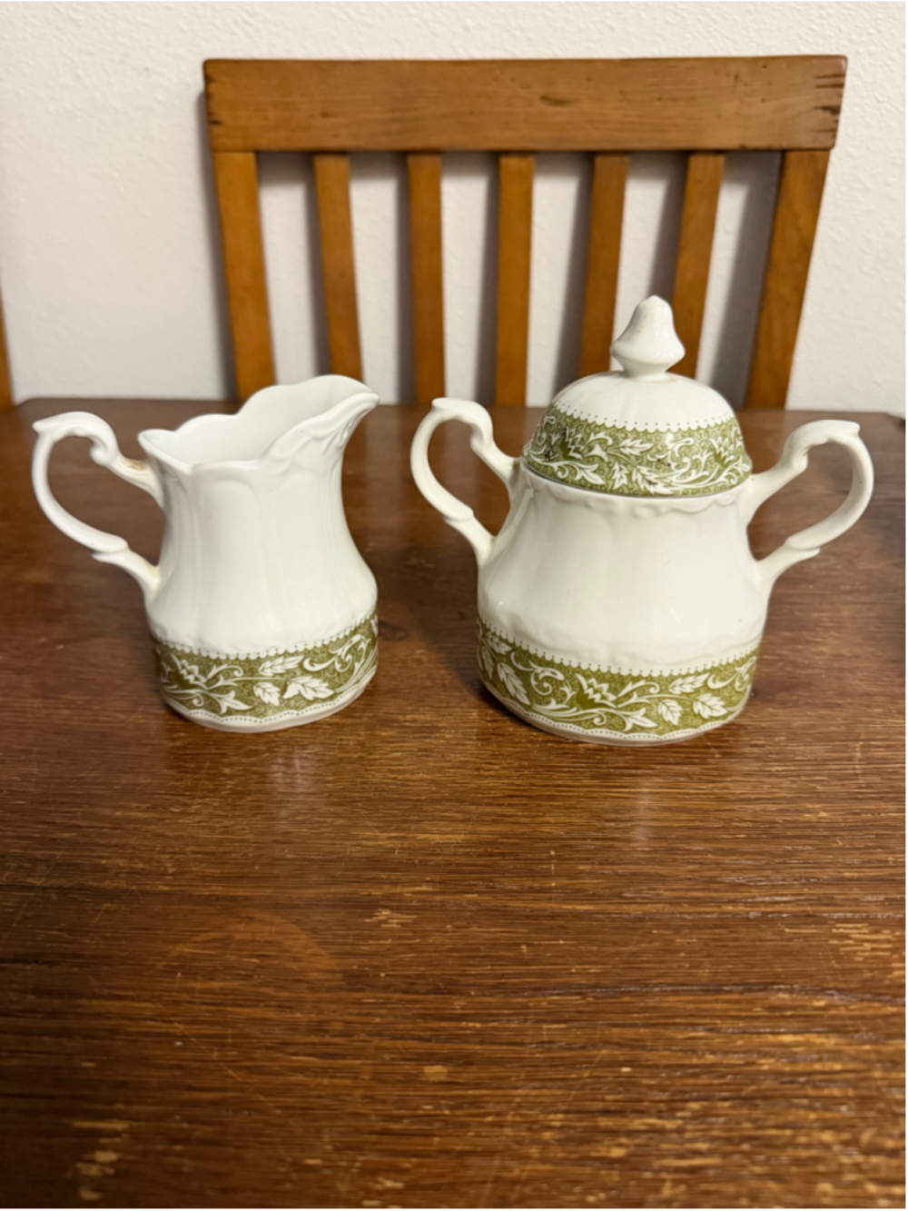 Vintage J&G Meakin Sterling Colonial Ironstone Creamer Sugar Bowl Lid England